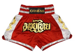 Kanong Muay Thai boxing Shorts : KNS-141 Red